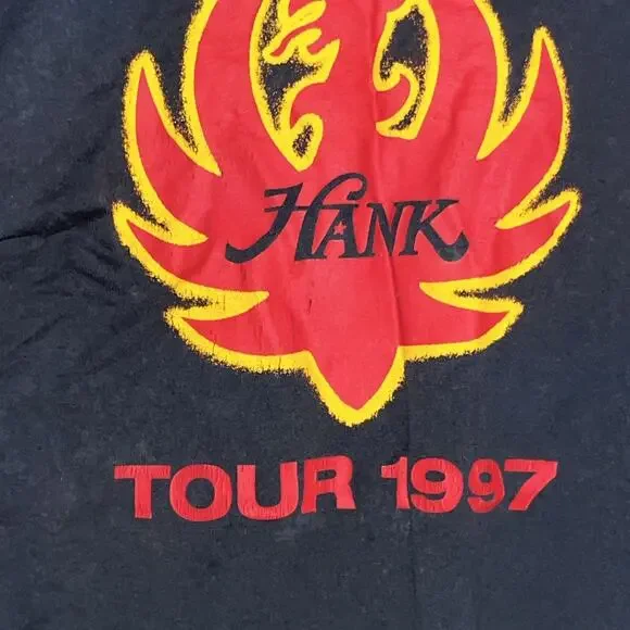 Hank Williams Jr. single stitch TOUR 97 T-Shirt XL no holes Great cond - Picture 8 of 10
